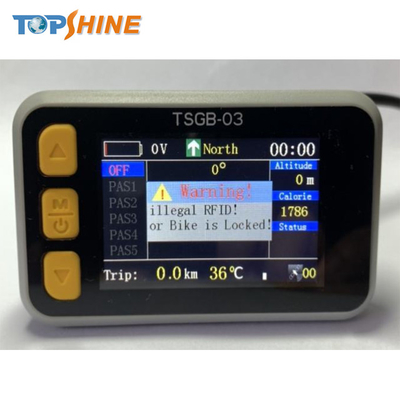 OEM防水GPSの電気バイクの速度計LCDはタイヤの空気圧と表示する
