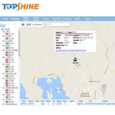 Topshineのモーターバイク燃料のモニタリング システムとの追跡装置車の保証GPS