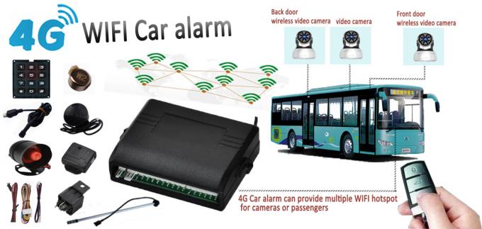 多チャネルのビデオ監察のキーパッドRFIDの運転者の同一証明を持つWiFiのホットスポット車車警報4G GPS追跡者