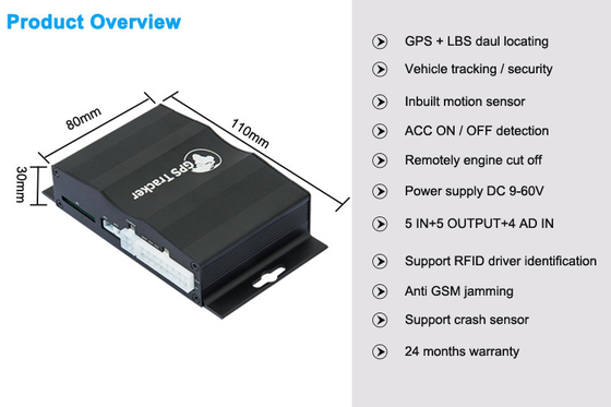 36 VDC GPS車の追跡者サポート双方向通信および燃料の監視